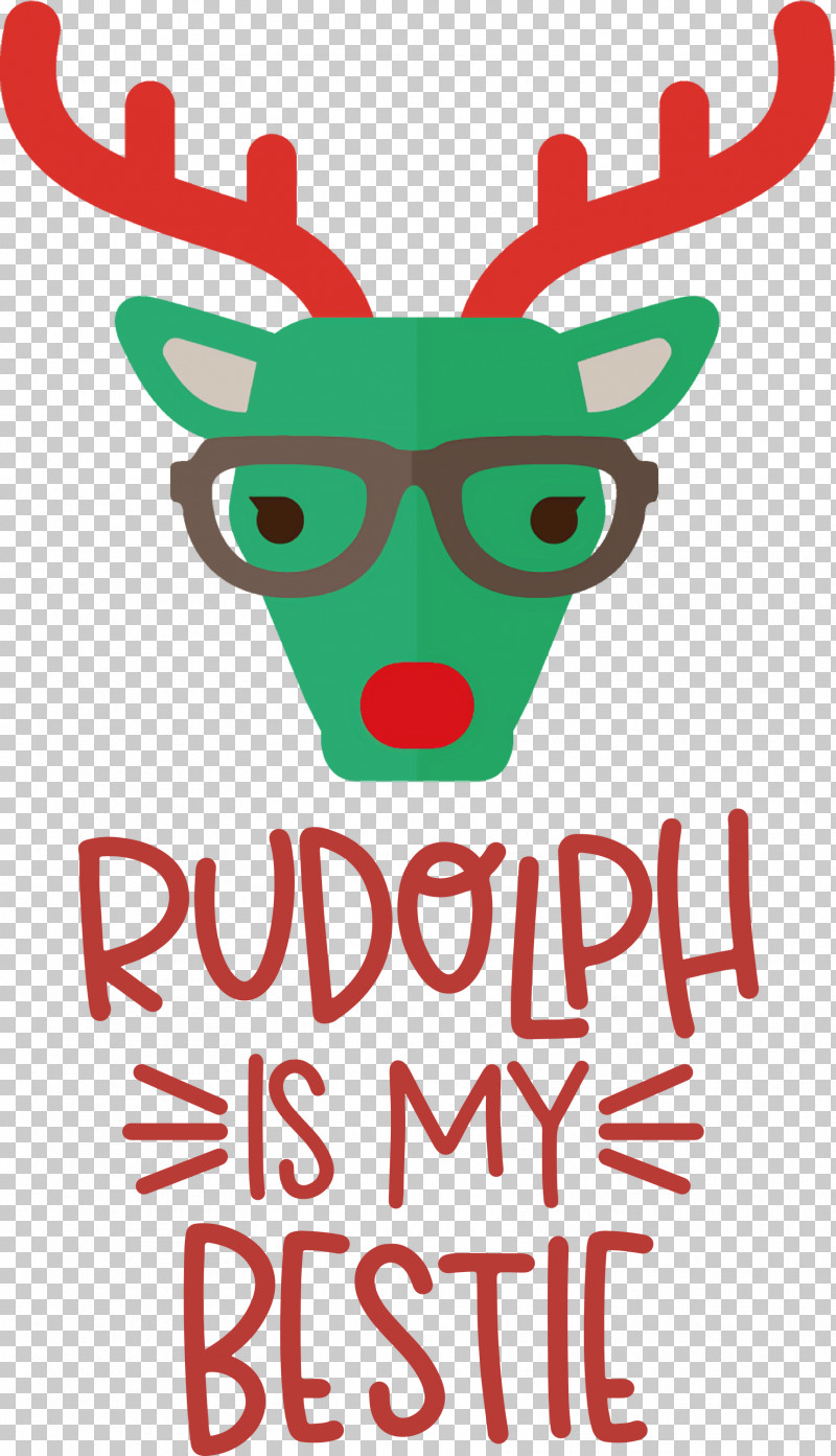 Rudolph Is My Bestie Rudolph Deer PNG, Clipart, Behavior, Cartoon, Character, Christmas, Deer Free PNG Download