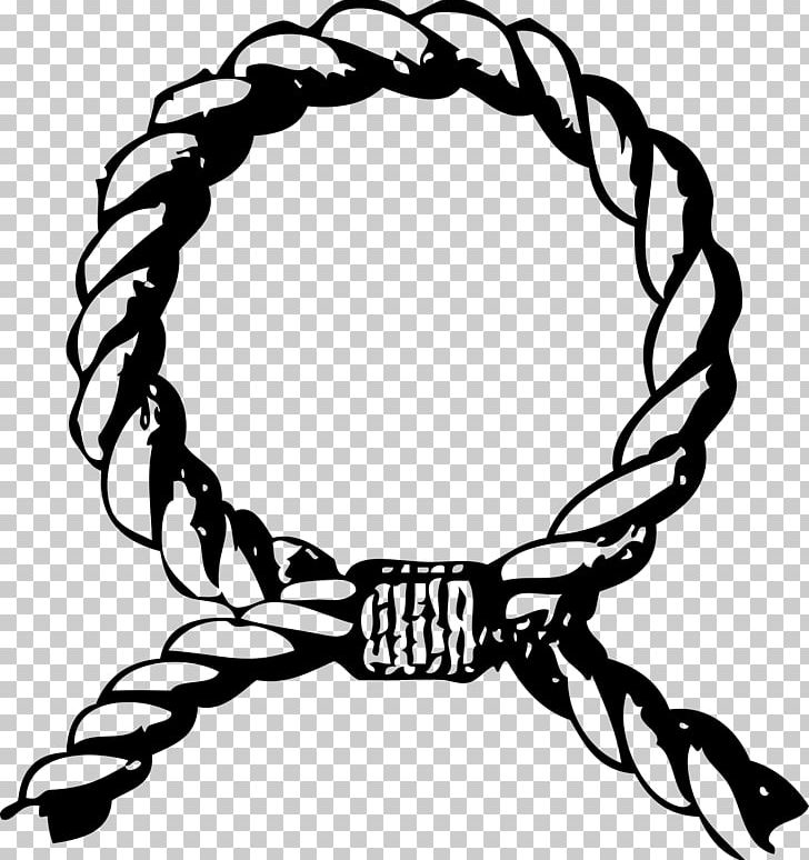 Knot Rope PNG, Clipart, Artwork, Black And White, Body Jewelry