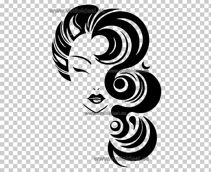 Beauty Parlour Wall Decal Sticker Hairstyle PNG, Clipart, Barber, Barbershop, Beauty Parlour, Black And White, Circle Free PNG Download
