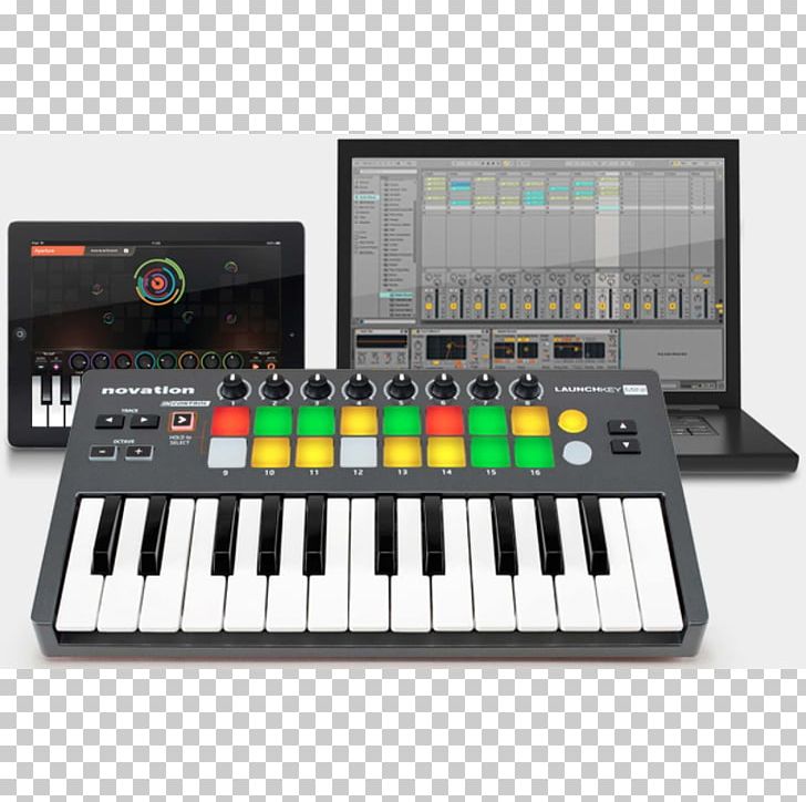 Musical Keyboard MIDI Keyboard Akai Professional MPK Mini MKII Novation Digital Music Systems PNG, Clipart, Akai, Controller, Digital Piano, Electronic Device, Input Device Free PNG Download
