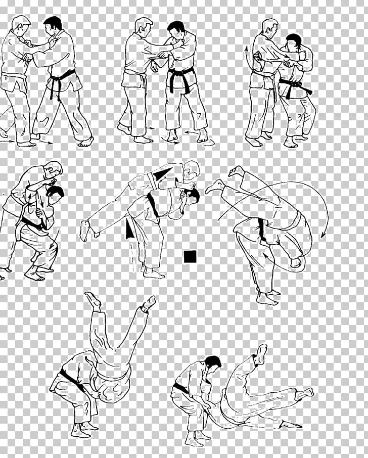 Ippon Seoi Nage Throw Judo PNG, Clipart, Angle, Arm, Black, Black And White, Cartoon Free PNG Download