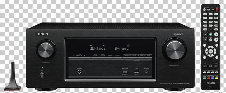 Denon AVR-X3400H 7.2 Channel AV Receiver Home Theater Systems Audio PNG, Clipart, 4k Resolution, Amplifier, Audio, Audio Equipment, Dolby Atmos Free PNG Download