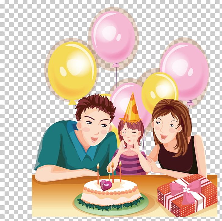 Birthday Cake Party Family Cartoon PNG, Clipart, Balloon, Birthday, Birthday, Birthday Background, Birthday Card Free PNG Download