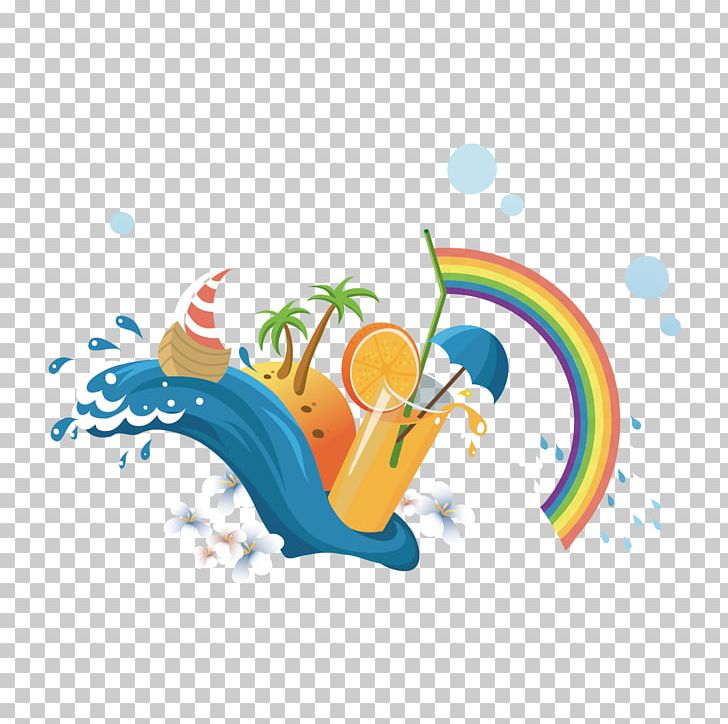 Summer Poster Vacation Illustration PNG, Clipart, Beach, Cartoon, Computer Wallpaper, Fruit Juice, Fruit Nut Free PNG Download