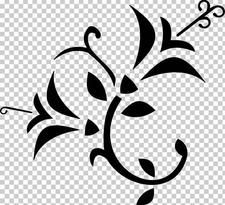 Flower Floral Design PNG, Clipart, Artwork, Black, Black And White, Blue, Branch Free PNG Download