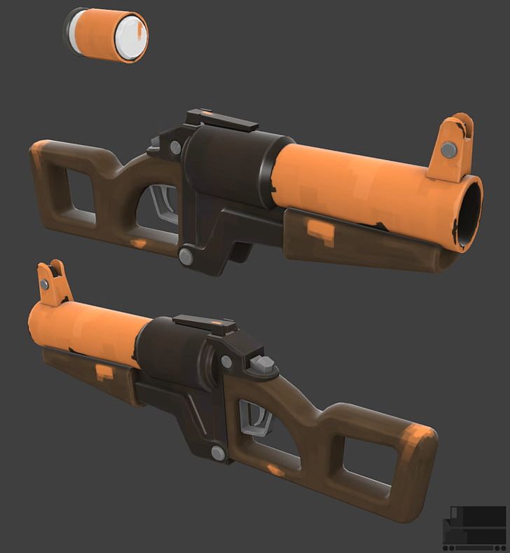 Team Fortress 2 Weapon Grenade Launcher Firearm PNG, Clipart, Air Gun, Angle, Concept, Firearm, Grenade Free PNG Download