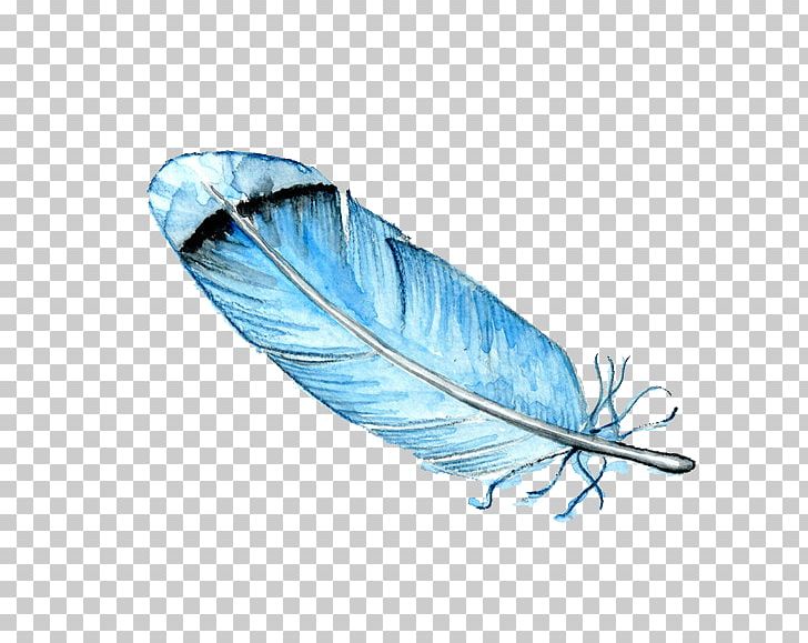 Feather Bird Watercolor Painting Drawing PNG, Clipart, Animals, Bird, Blue, Blue Abstract, Blue Background Free PNG Download