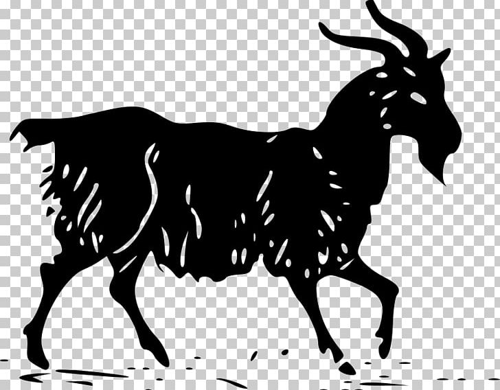 Goat Iberian Ibex Silhouette PNG, Clipart, Animals, Black And White, Cow Goat Family, Dairy Farming, Deer Free PNG Download