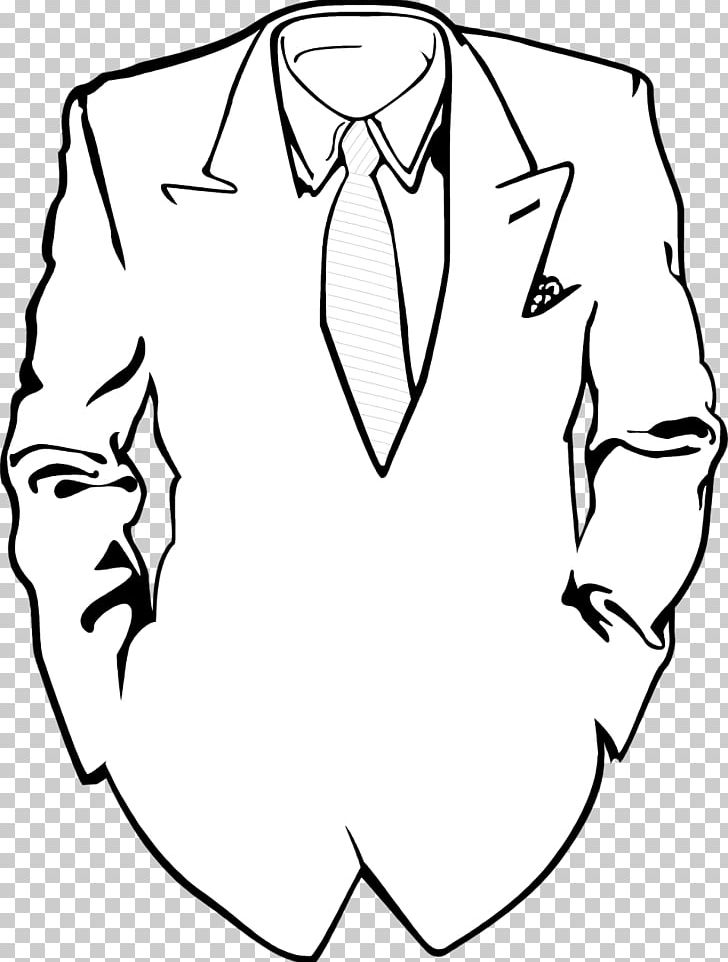 how to draw a suit and tie