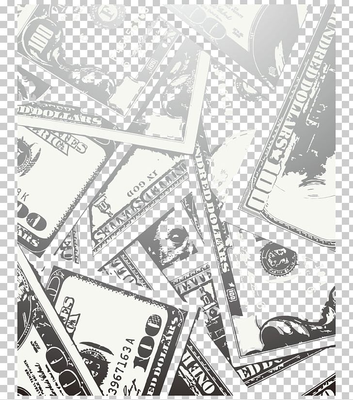 Money Banknote United States Dollar Euclidean PNG, Clipart, Angle, Banknotes, Bill, Bills, Black And White Free PNG Download