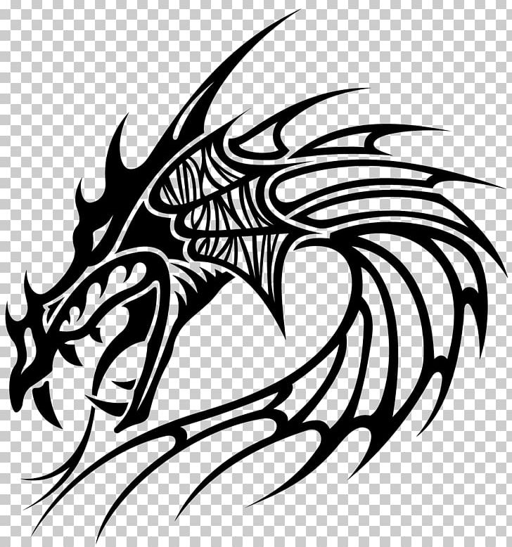 Tattoo Chinese Dragon Japanese Dragon PNG, Clipart, Art, Artwork, Black And White, Cdr, Chinese Dragon Free PNG Download