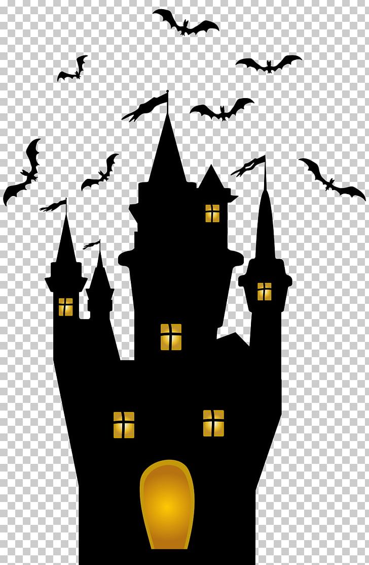 Bran Castle Halloween Haunted House PNG, Clipart, Art, Beak, Black And White, Bran Castle, Castle Free PNG Download