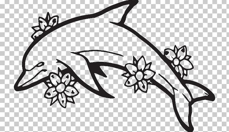 Flower Drawing Tattoo PNG, Clipart, Artwork, Black And White, Branch, Dolphin, Drawing Free PNG Download