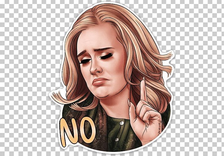 Telegram Adele Sticker Messaging Apps PNG, Clipart, Adele, Brown Hair, Cheek, Chin, Eyebrow Free PNG Download