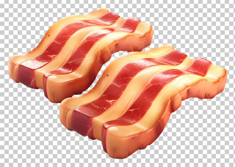 Bacon - Two Strips Of Bacon PNG