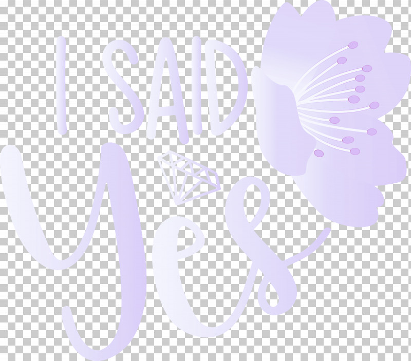 I Said Yes She Said Yes Wedding PNG, Clipart, Flower, I Said Yes, Lavender, Lilac, Logo Free PNG Download