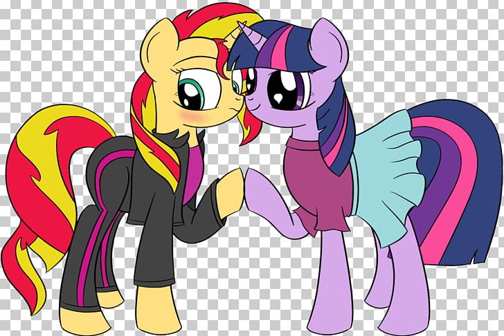 Pony Twilight Sparkle Sunset Shimmer Fan Art The Twilight Saga PNG, Clipart, Cartoon, Deviantart, Fictional Character, Horse, Mammal Free PNG Download