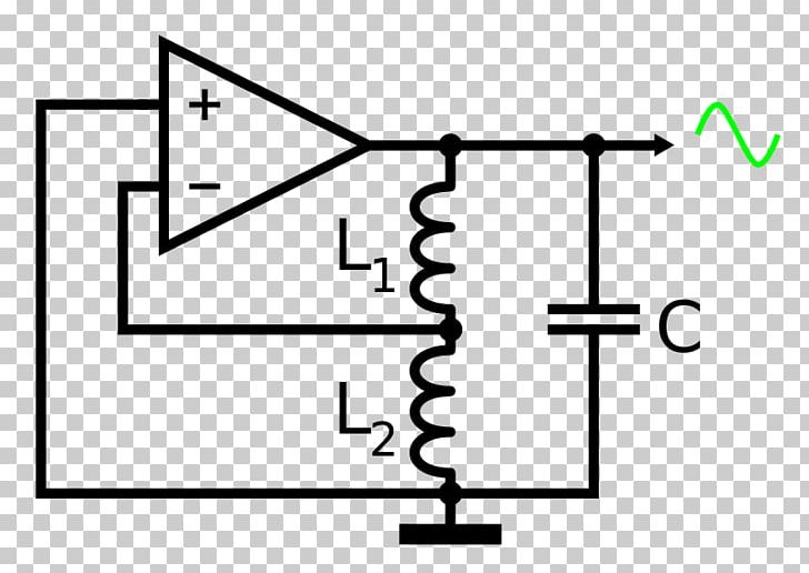 Electronic Oscillators Hartley Oscillator Pierce Oscillator Operational Amplifier Electronic Circuit PNG, Clipart, Amplifier, Angle, Area, Black And White, Crystal Oscillator Free PNG Download