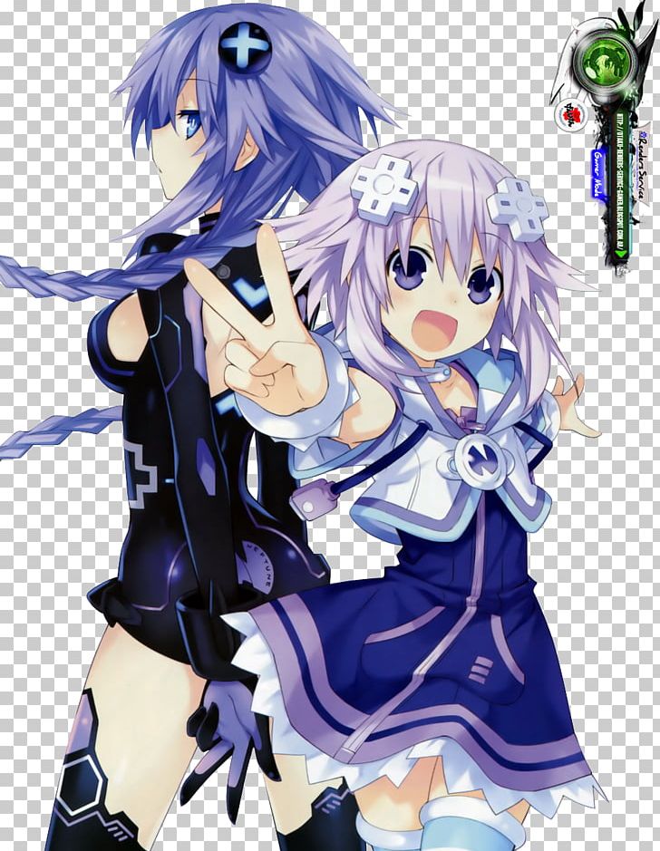 Hyperdimension Neptunia Azur Lane Purple Heart Neptune Anime PNG, Clipart, Animation, Anime, Artwork, Azur Lane, Black Hair Free PNG Download