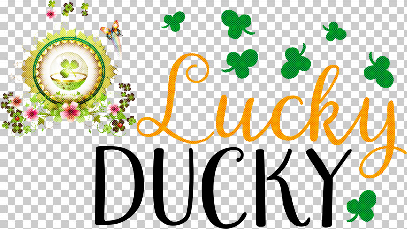 Lucky Ducky Patricks Day Saint Patrick PNG, Clipart, Floral Design, Logo, M, Meter, Patricks Day Free PNG Download