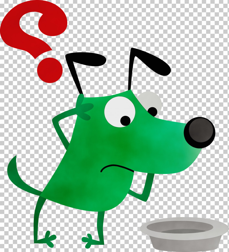 Green Cartoon PNG, Clipart, Cartoon, Cute Cartoon Dog, Green, Paint, Watercolor Free PNG Download