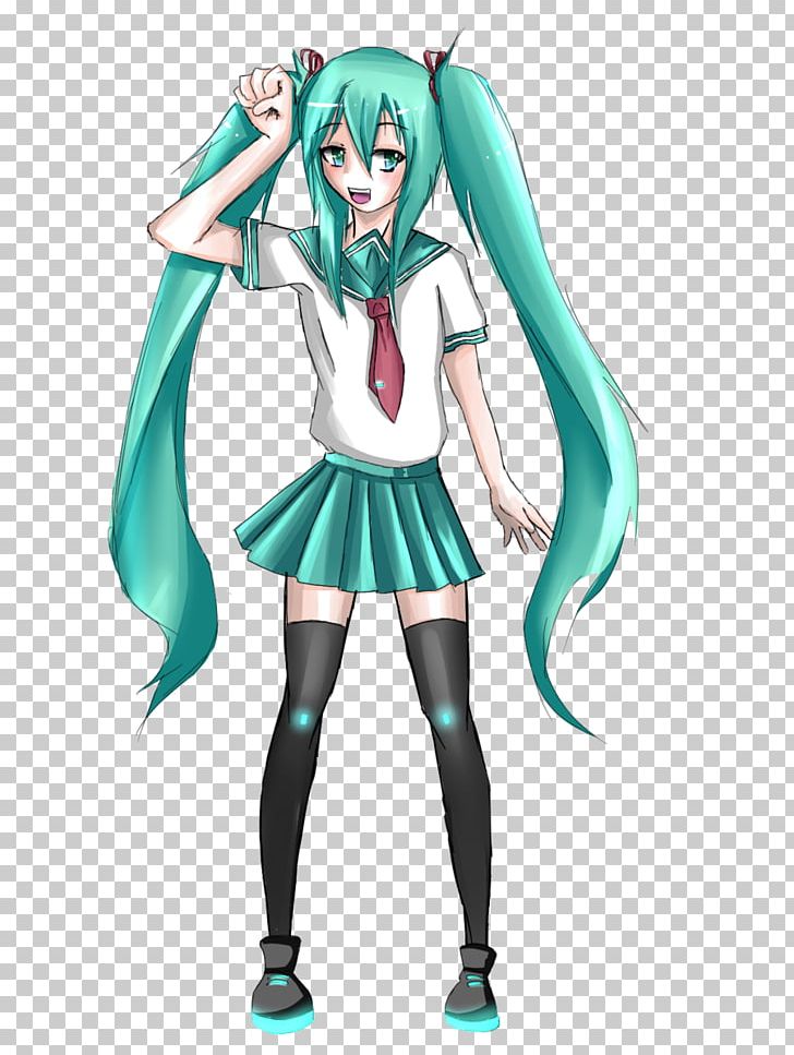 Hatsune Miku Vocaloid Drawing School PNG, Clipart, Anime, Black Hair, Clothing, Costume, Costume Design Free PNG Download