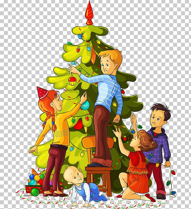Christmas Tree Christmas Decoration Santa Claus PNG, Clipart, Art, Cartoon, Child, Christmas, Christmas Ball Free PNG Download