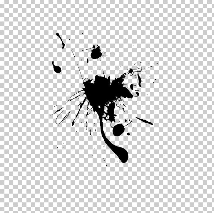 Ink Drop Splash PNG, Clipart, Artwork, Black, Black And White, Butterfly, Circle Free PNG Download