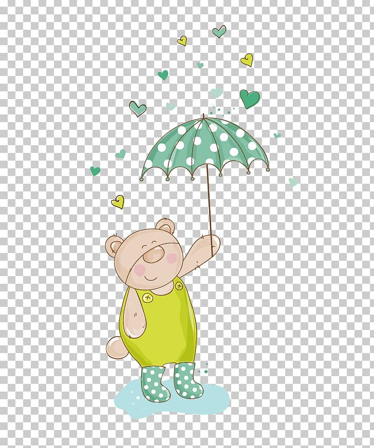 Rabbit Umbrella Stock Illustration Illustration PNG, Clipart, Animals, Area, Art, Baby Bear, Bear Free PNG Download