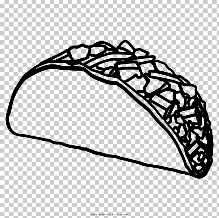 Taco Drawing Coloring Book Food PNG, Clipart, Acapulco, Area, Black And White, Coloring Book, Drawing Free PNG Download