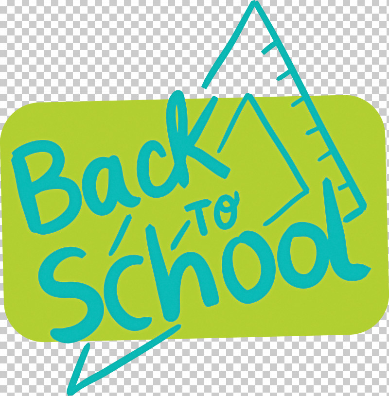 Back To School PNG, Clipart, Area, Back To School, Green, Line, Logo Free PNG Download