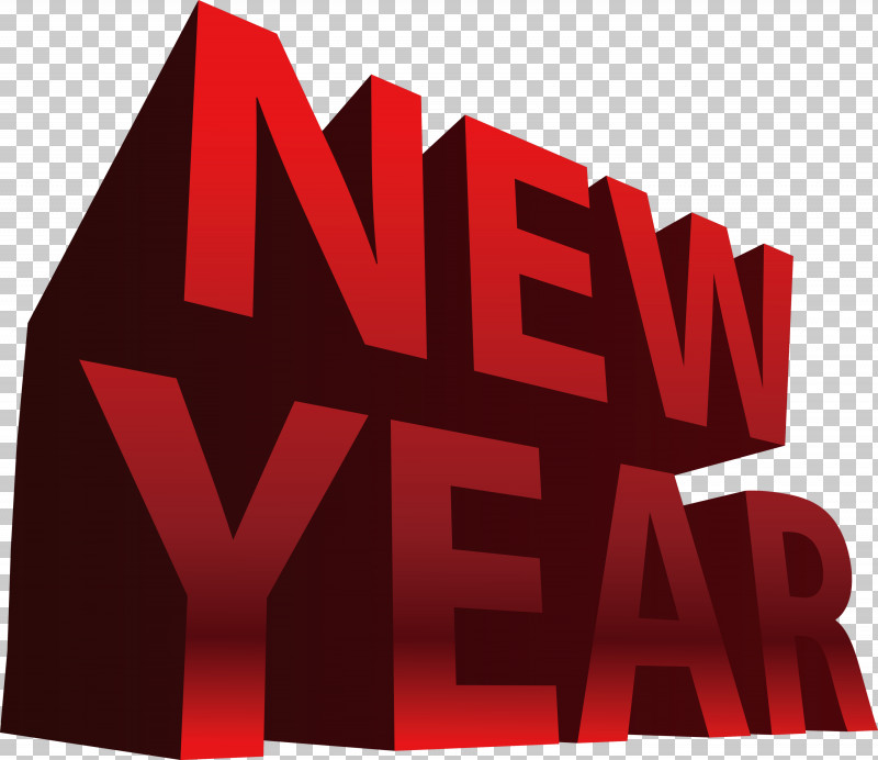 Happy New Year New Year PNG, Clipart, Carmine, Happy New Year, Logo, New Year, Red Free PNG Download