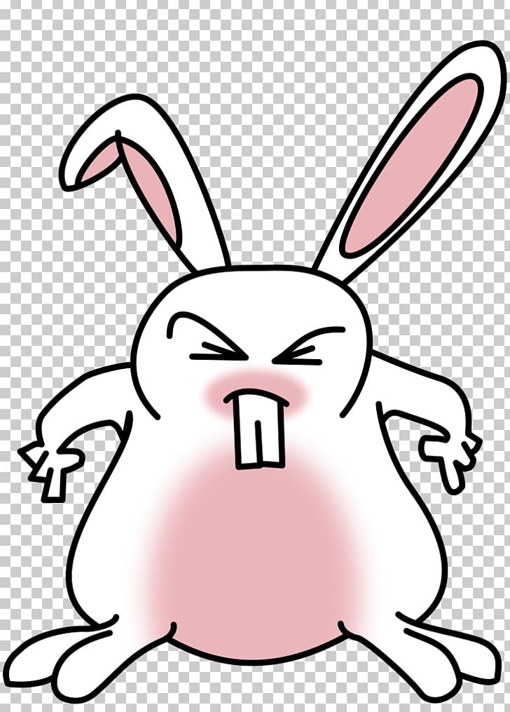 Easter Bunny Domestic Rabbit PNG, Clipart, Animals, Area, Artwork, Black And White, Cartoon Free PNG Download