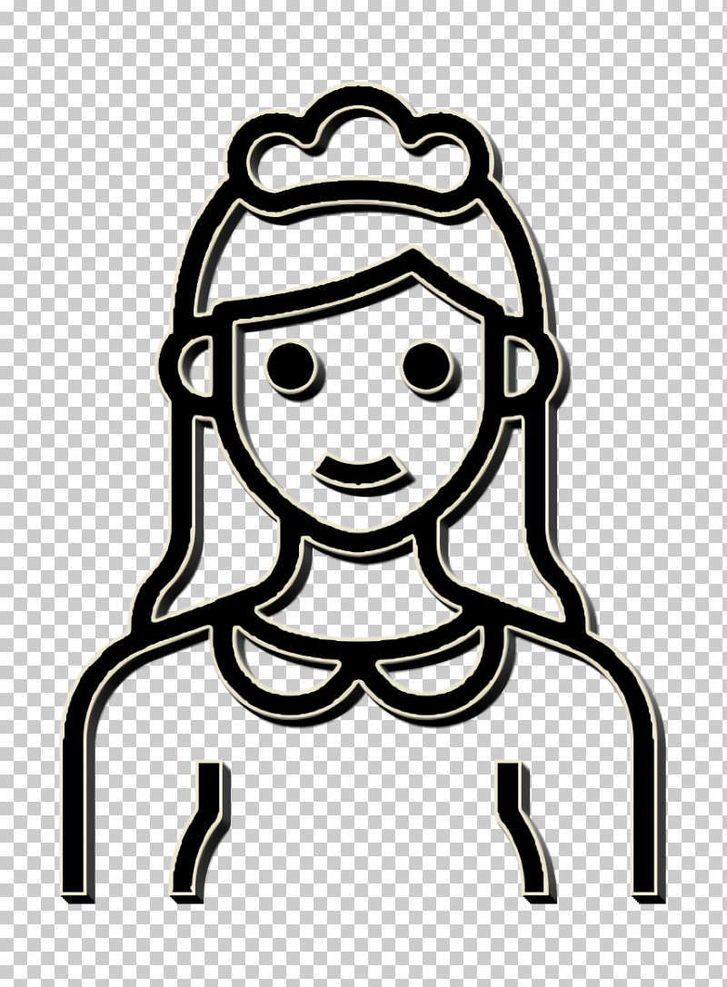 Occupation Woman Icon Professions And Jobs Icon Maid Icon PNG, Clipart, Blackandwhite, Cartoon, Coloring Book, Gesture, Head Free PNG Download