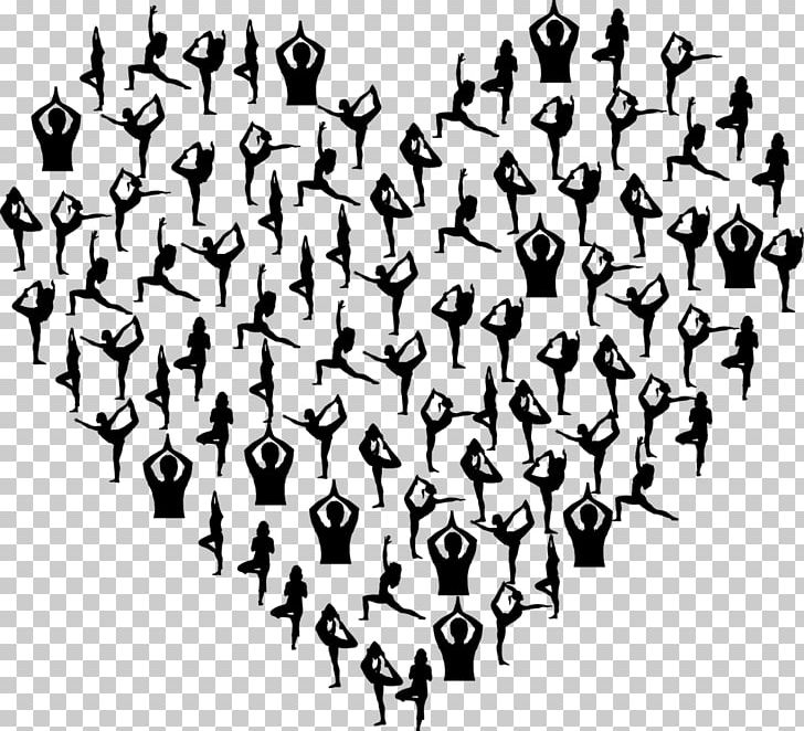 Yoga & Pilates Mats Yogi Asana Heart PNG, Clipart, Asana, Bird, Black And White, Exercise, Flexibility Free PNG Download