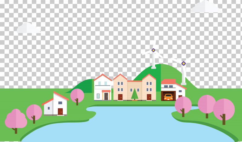 Eco Town PNG, Clipart, Cartoon, Eco, Estate, Green, Property Free PNG Download