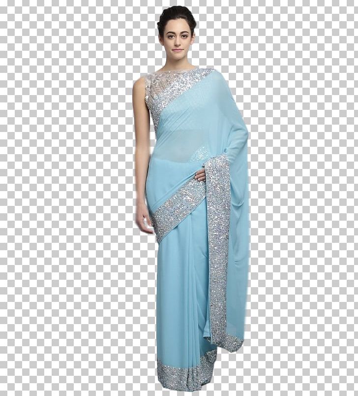 Sari Blue Dress Blouse Sequin PNG, Clipart, Aqua, Blouse, Blue, Chiffon, Clothing Free PNG Download