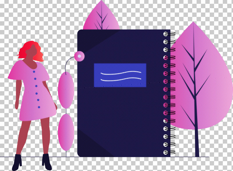Notebook Girl PNG, Clipart, Girl, Magenta, Notebook, Pink, Purple Free PNG Download