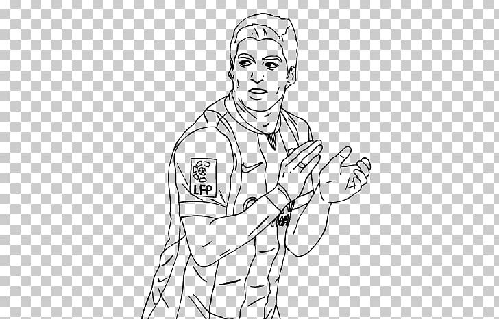 FC Barcelona Drawing Coloring Book Messi–Ronaldo Rivalry Football PNG, Clipart, Angle, Area, Arm, Artwork, Black And White Free PNG Download