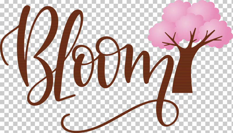 Bloom Spring PNG, Clipart, Bloom, Calligraphy, Flower, Happiness, Logo Free PNG Download