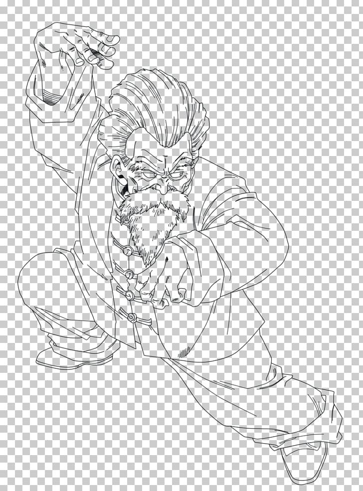 Master Roshi Goku Bulma Mercenary Tao Sketch PNG, Clipart, Arm, Art, Artwork, Black, Black And White Free PNG Download