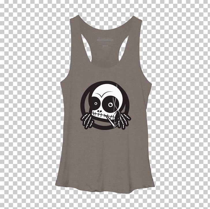 Gilets Skull Sleeve Font PNG, Clipart, Active Tank, Black, Bone, Bones, Design By Free PNG Download