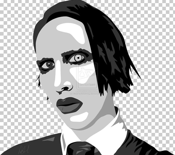 Marilyn Manson Art Drawing Monochrome PNG, Clipart, 300, Art, Black And White, Black Hair, Deviantart Free PNG Download