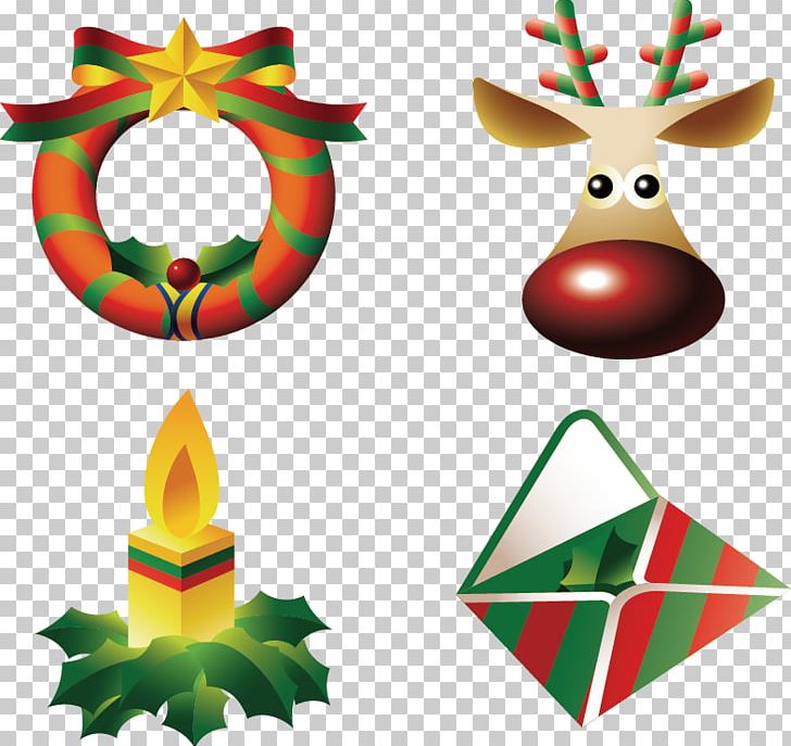 Rudolph Reindeer Santa Claus Christmas Decoration PNG, Clipart, Antler, Branch, Candle, Cartoon, Christmas Card Free PNG Download