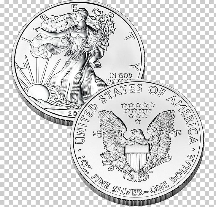 American Silver Eagle Silver Coin Bullion Coin Dollar Coin PNG, Clipart, American, American Eagle, American Gold Eagle, American Silver Eagle, Animals Free PNG Download