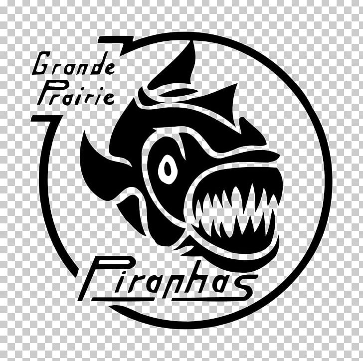 Logo Graphics Grande Prairie Piranhas Swim PNG, Clipart, Artwork, Black, Black And White, Brand, Club Free PNG Download