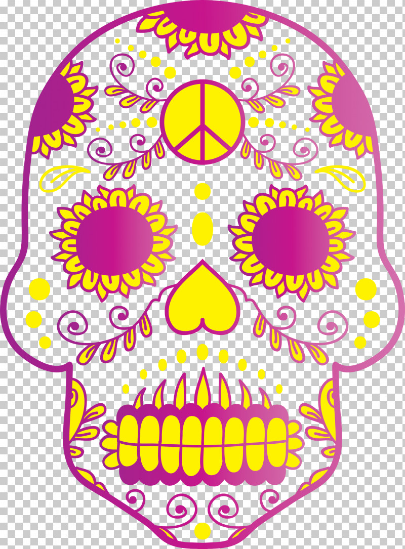 Sugar Skull PNG, Clipart, Area, Flower, Line, Meter, Sugar Skull Free PNG Download