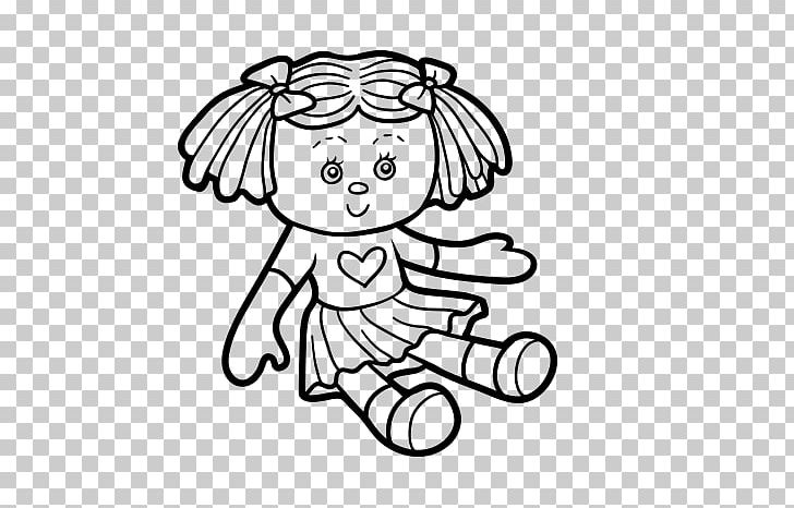 black and white doll clip art