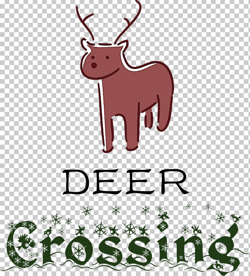 Deer Crossing Deer PNG, Clipart, Cartoon, Christmas Day, Christmas Decoration, Deer, Deer Crossing Free PNG Download