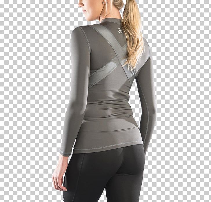 Long-sleeved T-shirt Shoulder Long-sleeved T-shirt Grey PNG, Clipart, Arm, Clothing, Grey, Joint, Keep Warm Free PNG Download